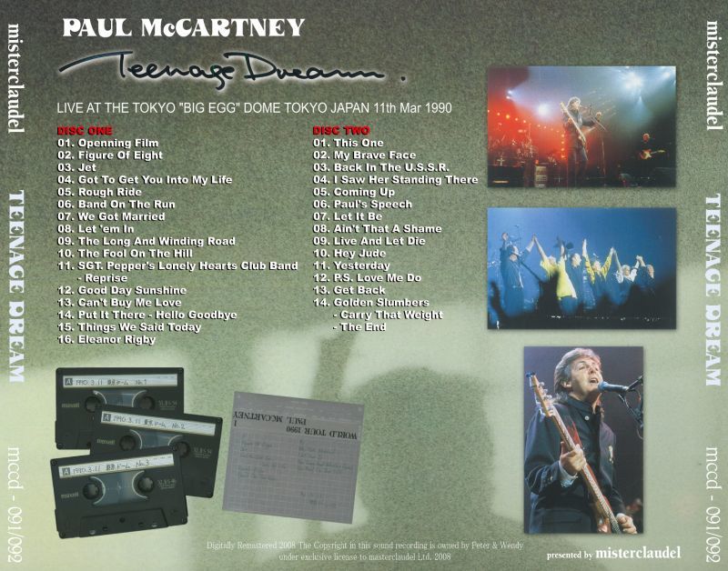 PAUL McCARTNEY / TEENAGE DREAM 1990 【2CD】