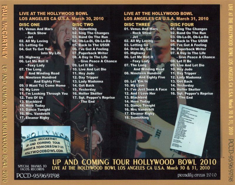 PAUL McCARTNEY / WINGS FLIES AGAIN complete HOLLYWOOD BOWL two days 【4CD】