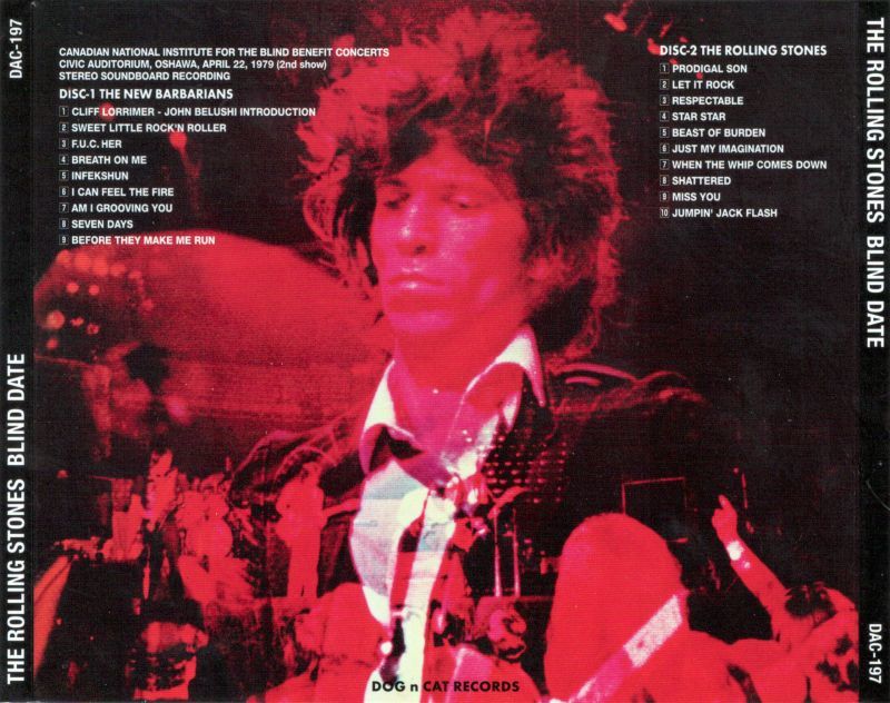 The New Barbarians & The Rolling Stones BLIND DATE 2 CD DAC-197