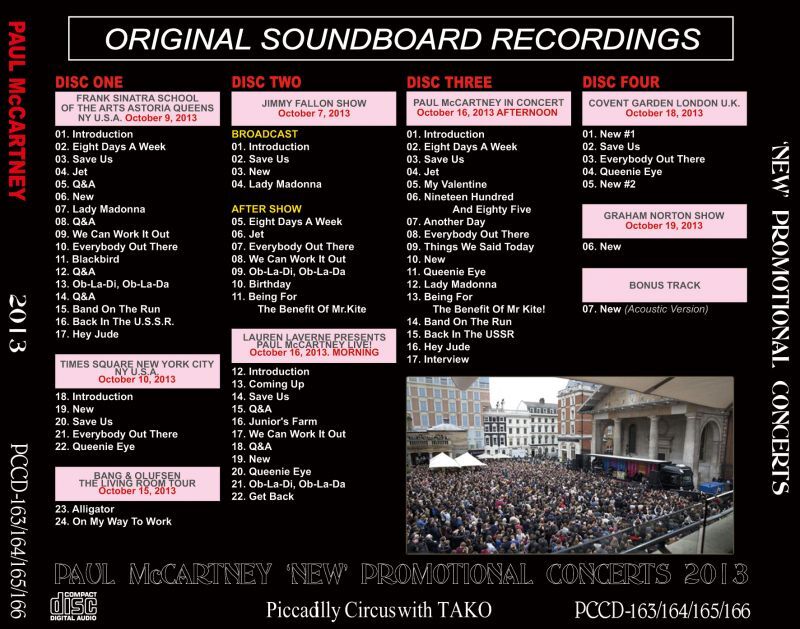 PAUL McCARTNEY / 'NEW' PROMOTIONAL CONCERTS 2013 【4CD+2DVD】