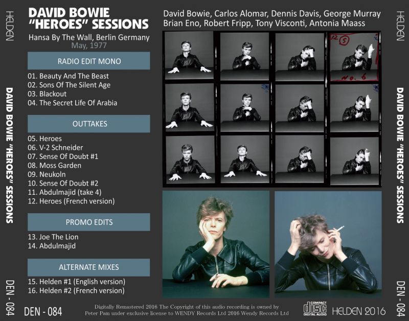 DAVID BOWIE / "HEROES" SESSIONS 【1CD】