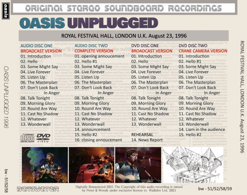 OASIS 1996 UNPLUGGED 2CD+2DVD