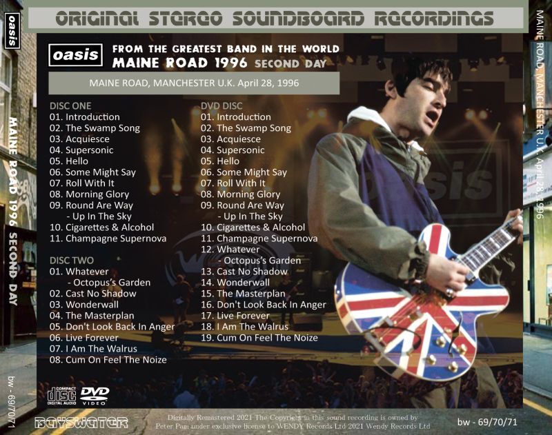 OASIS 1996 MAINE ROAD 4CD+2DVD with TOUR PROGRAM