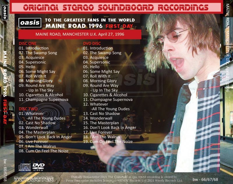 OASIS 1996 MAINE ROAD 4CD+2DVD with TOUR PROGRAM