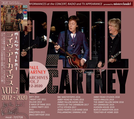 PAUL McCARTNEY / LIVE ARCHIVES Vol.7 2CD