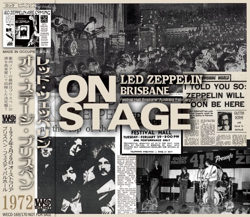 LED ZEPPELIN 1972 ON STAGE BRISBANE 2CD