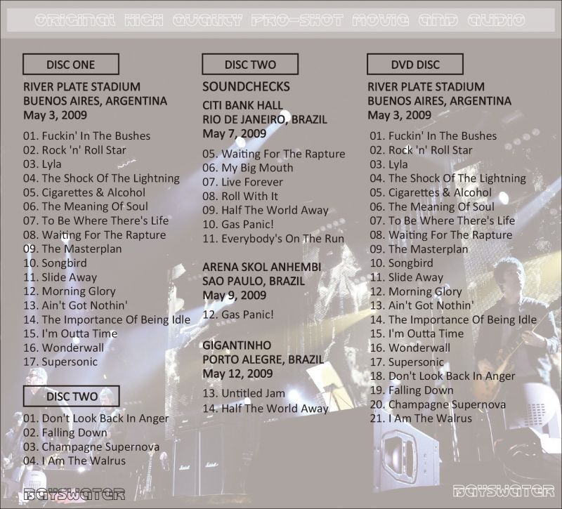 OASIS 2009 PRIVILEGE FOR A ROADIE 2CD+DVD