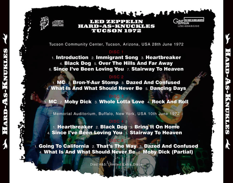 LED ZEPPELIN / HARD-AS-KNUCKLES TUCSON 1972 (3CD+Bonus 2CD)