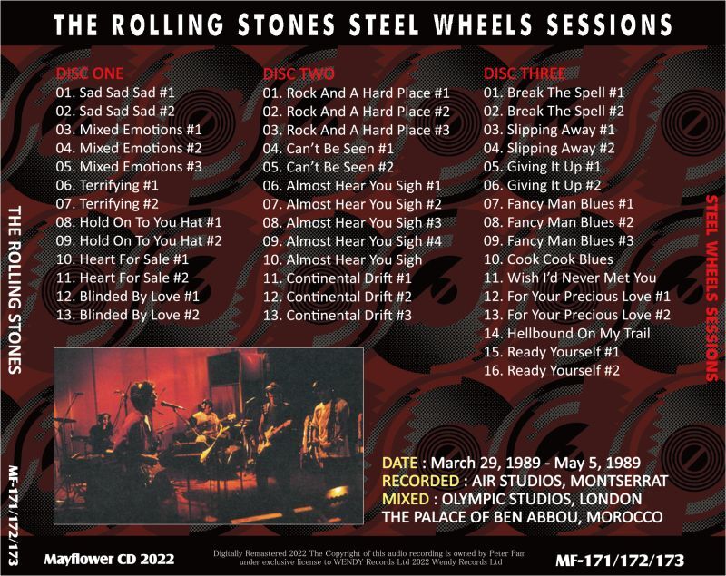 THE ROLLING STONES / STEEL WHEELS SESSIONS (3CD)