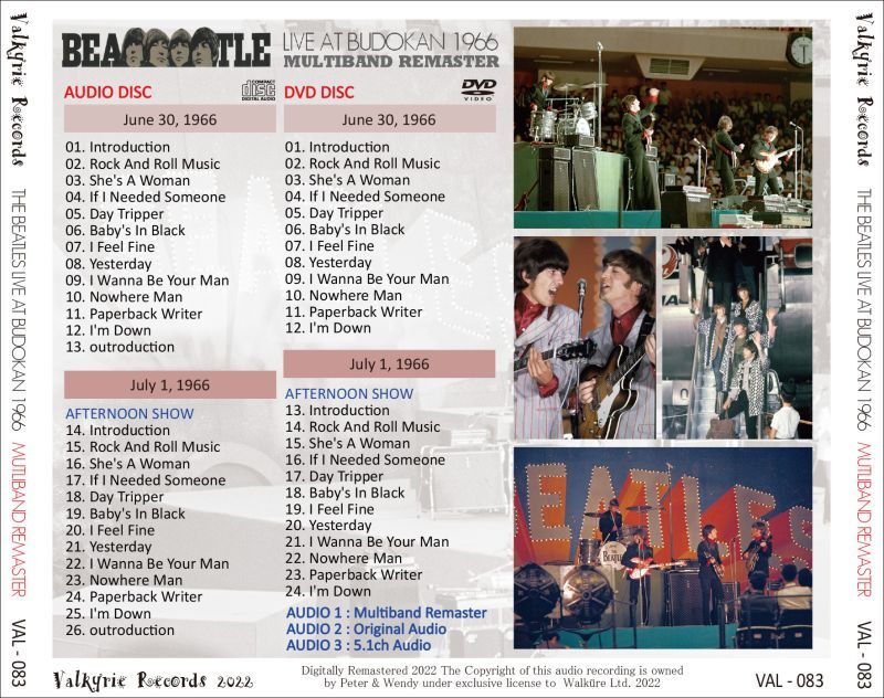 THE BEATLES / 1966 LIVE AT BUDOKAN (1CD+1DVD) – Music Lover Japan THE BEATLES / 1966 LIVE AT BUDOKAN (1CD+1DVD) – Music Lover Japan