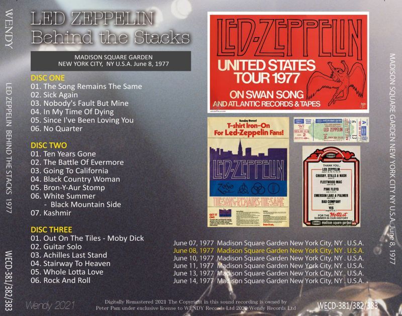 LED ZEPPELIN / BEHIND THE STACKS 1977 (3CD)
