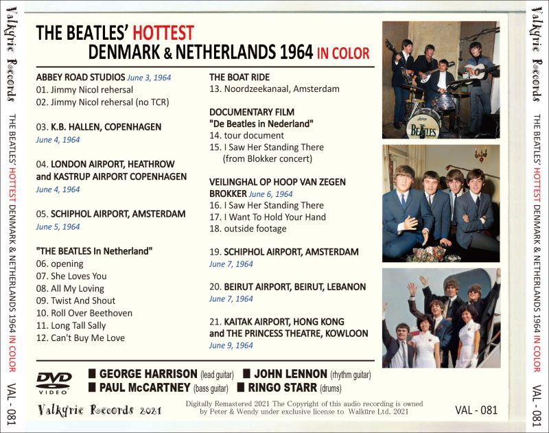 THE BEATLES / World Tour 1964 HOTTEST IN DENMARK AND THE NETHERLANDS (1DVD)