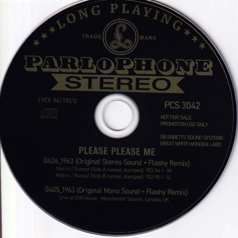 THE BEATLES / PLEASE PLEASE ME FLASHY PLEASE PLEASE ME GOLD PARLOPHONE STEREO + FLASHY REMIX with EMI HOUSE 1963 (1CD)