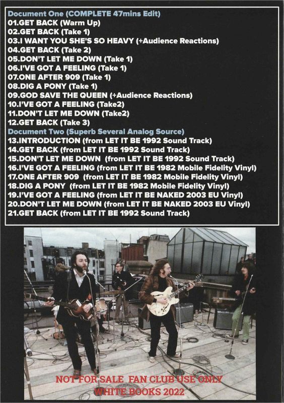 THE BEATLES / LIVE AT THE APPLE ROOFTOP (1CD)