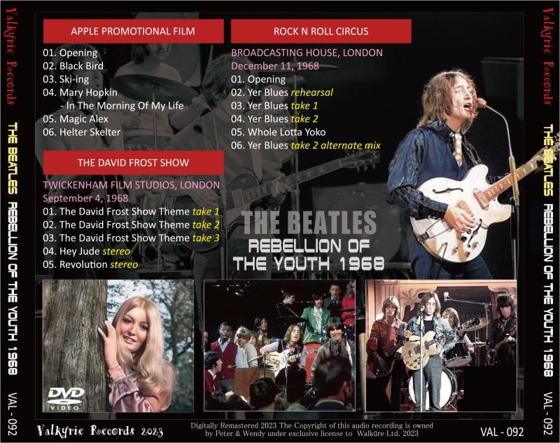 THE BEATLES / REBELLION OF THE YOUTH 1968 (1DVD)