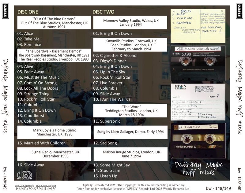 OASIS / DEFINITELY MAYBE RUFF MIXES (2CD) OASIS / DEFINITELY MAYBE RUFF MIXES (2CD)