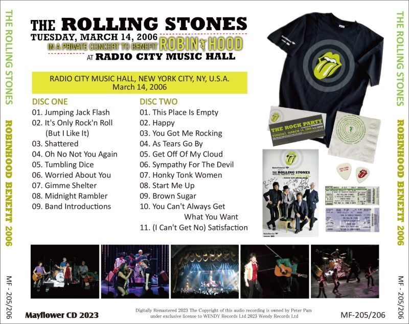 THE ROLLING STONES / ROBINHOOD BENEFIT 2006 (2CD)