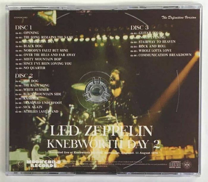 Led Zeppelin Knebworth Day 2 1979 Definitive Version 3CD