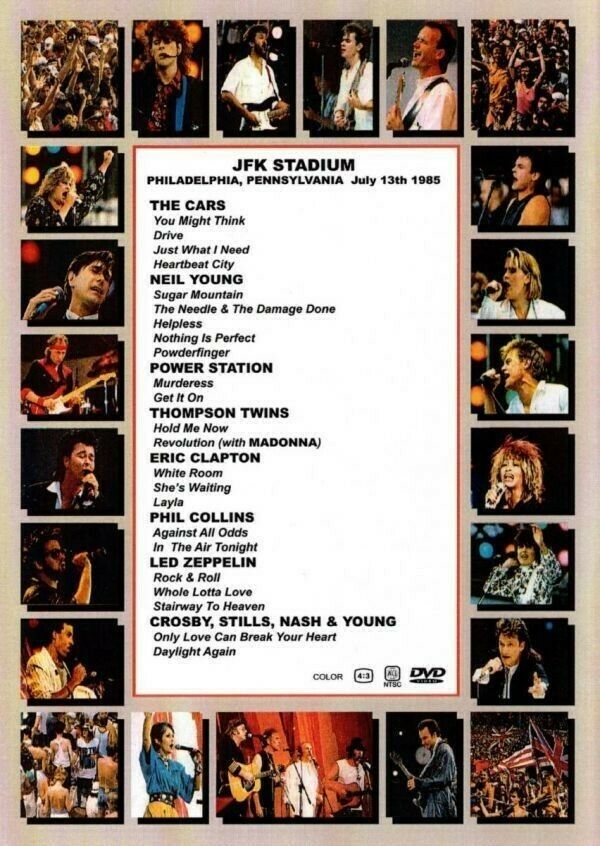 Various Artists Live AID JFK Stadium Philadelphia 1985 DVD 4 Discs Set Music F/S