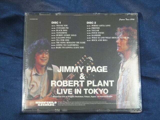 Jimmy Page & Robert Plant Live In Tokyo Budokan CD 2 Discs Moonchild Soundboard