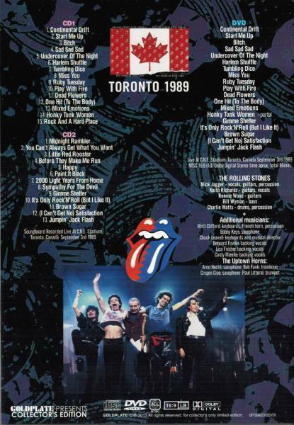 The Rolling Stones LA Nights 1975 Toronto 1989 4CD 3DVD Set