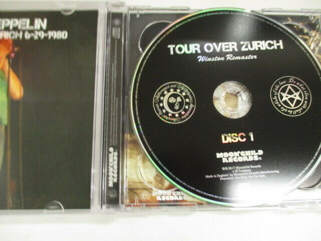 Led Zeppelin Tour Over Zurich Winston Remaster 1980 2CD Moonchild