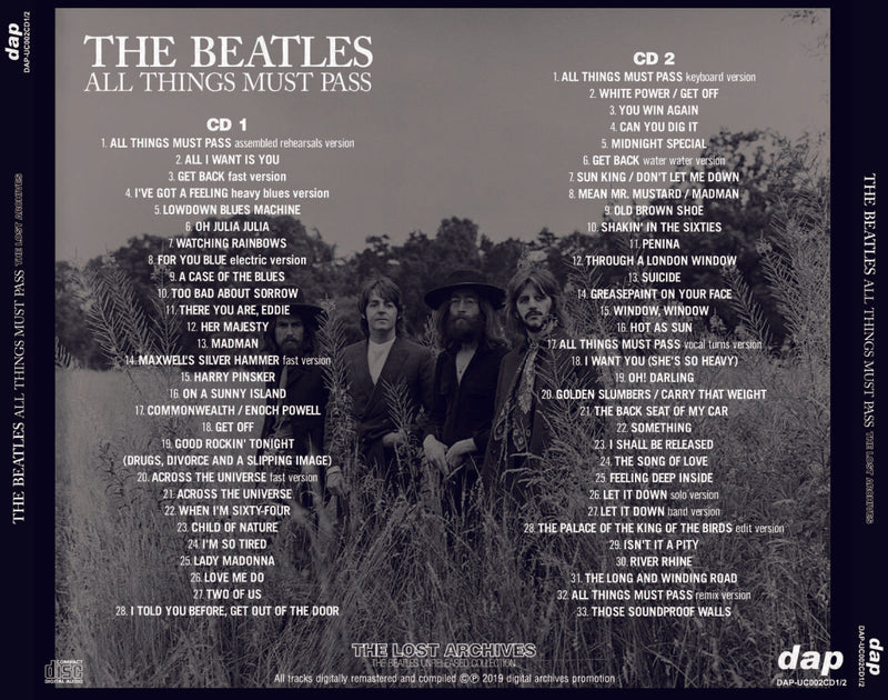 The Beatles All Things Must Pass The Lost Archives Remaster 2CD