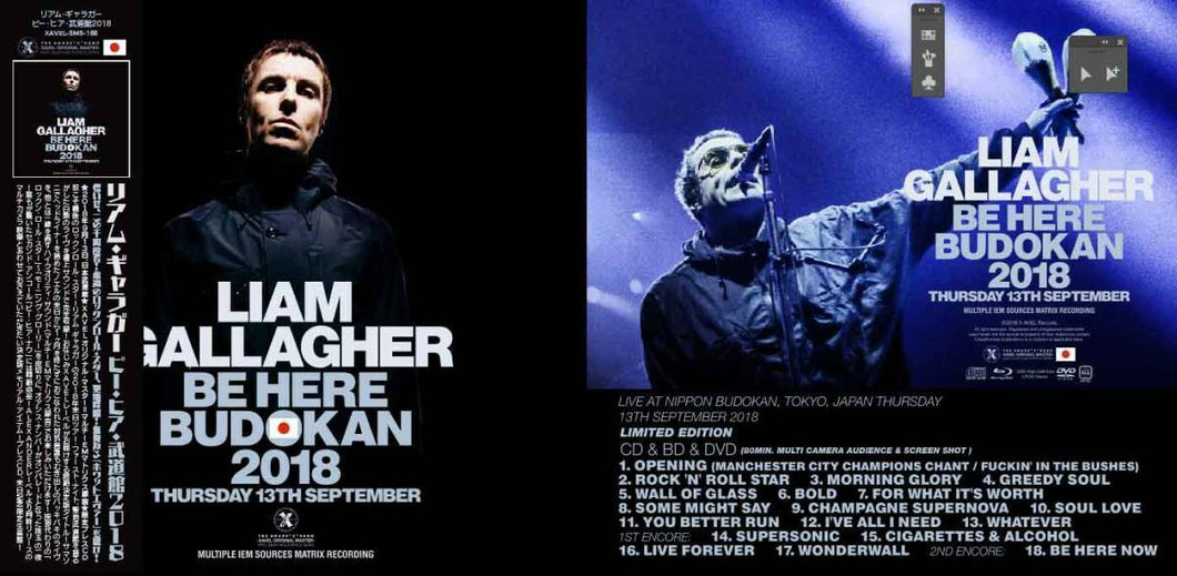 Liam Gallagher Be Here Budokan 2018 Limited Edition 1CD 1DVD 1Blu-ray Set Music
