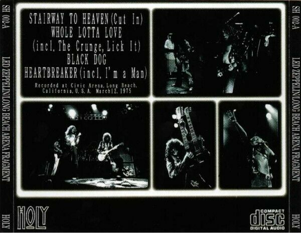 Led Zeppelin Long Beach Arena Fragment 1975 CD 1 Disc 4 Tracks Hard Rock Music