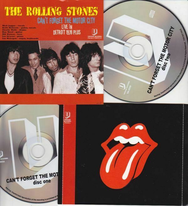 The Rolling Stones Can't Forget The Motor City Detroit 1978 2CD Soundboard