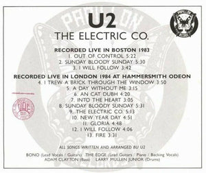 U2 The Electric C.O. Boston 1983 London 1984 CD 1 Disc 13 Tracks Music Rock F/S