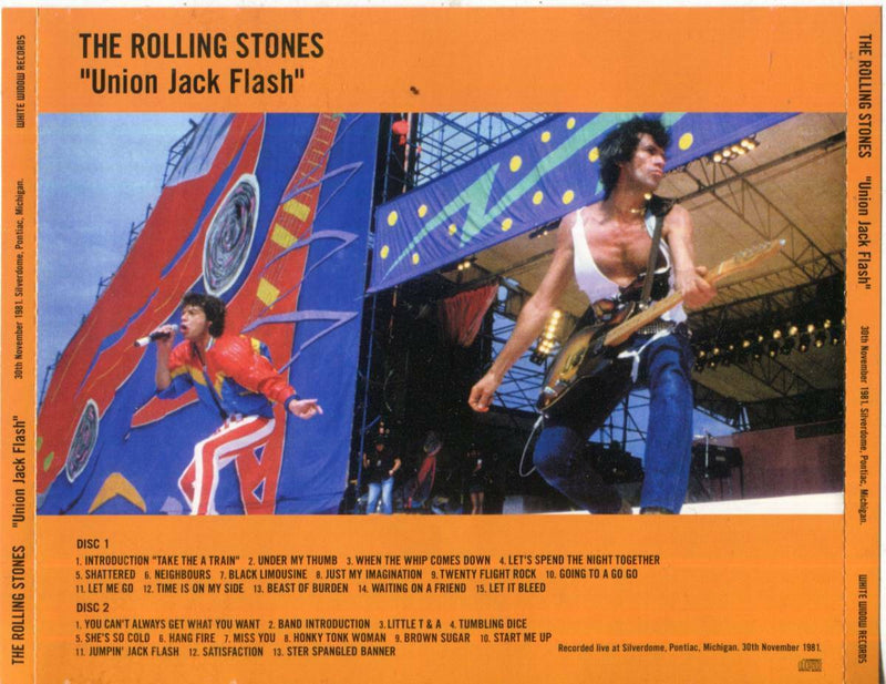 The Rolling Stones Union Jack Flash 1981 CD 2Discs 28 Tracks White Widow Records