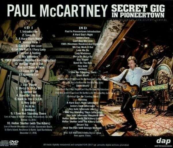 Paul McCartney Secret Gig In Pioneertown 2016 2CD 1DVD Set 23 Tracks Music Rock