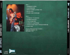 Led Zeppelin Hampton Roads Coliseum Verginia 1971 CD 2 Discs 11 Tracks Hard Rock