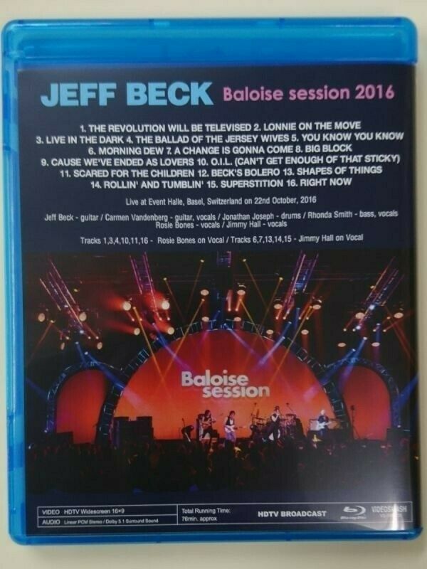 JEFF BECK BALOISE SESSIONS 2016 PRO shot 1BDR