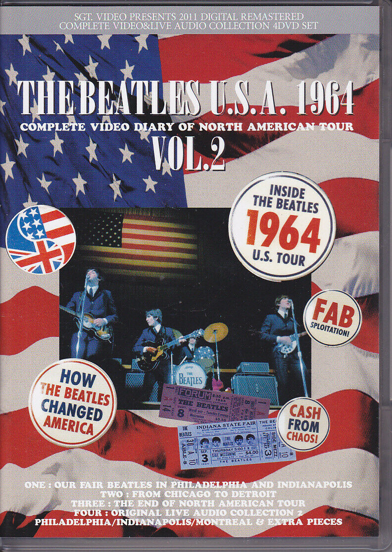 The Beatles USA 1964 Vol. 1 & 2 Set San Francisco Hollywood New York DVD 8 Discs