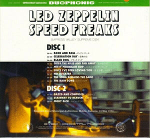 Led Zeppelin Speed Freaks 1973 CD 2 Discs 12 Tracks Hard Rock Empress Valley