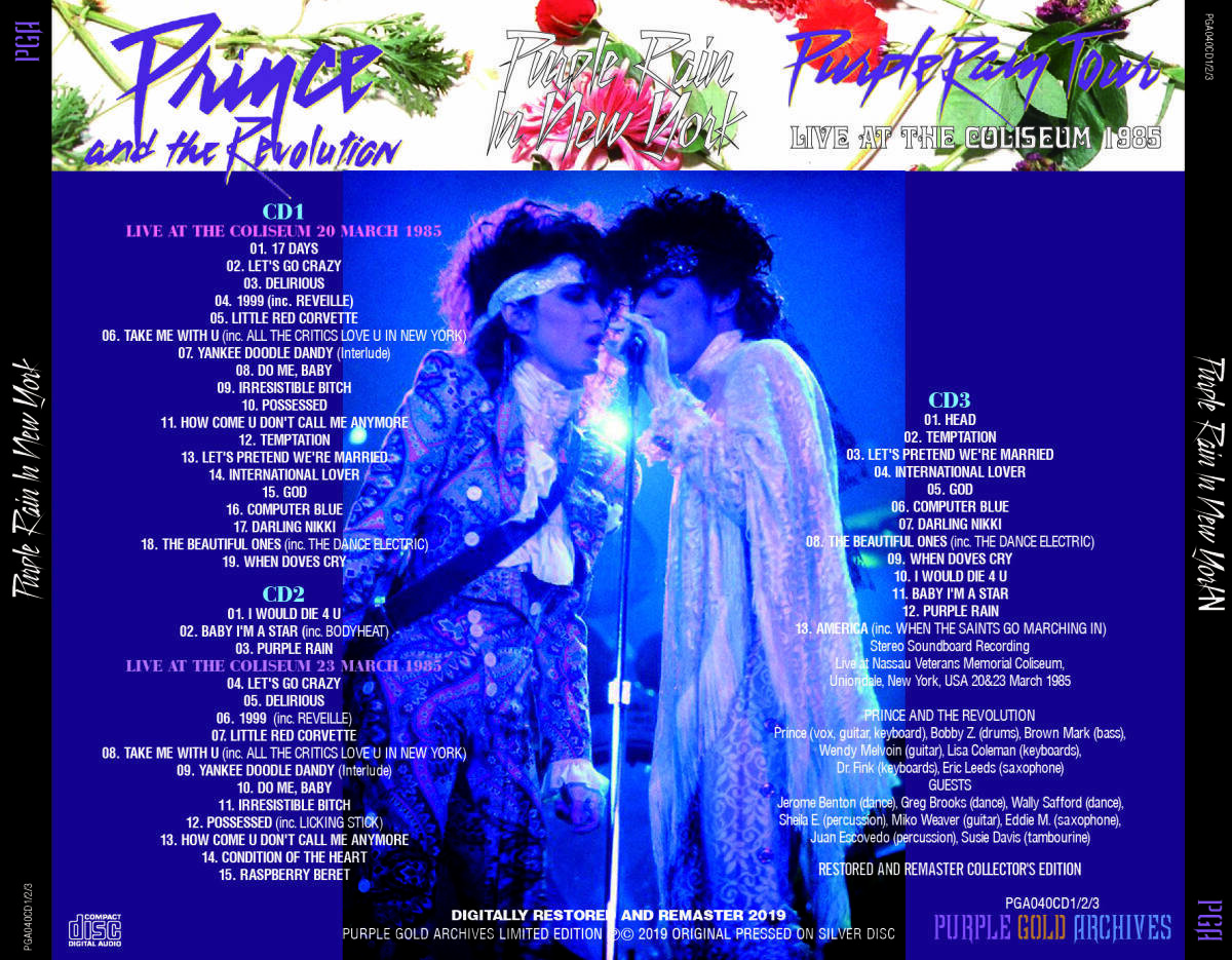 Prince Purple Rain In New York 1985 Collector's Edition 3CD