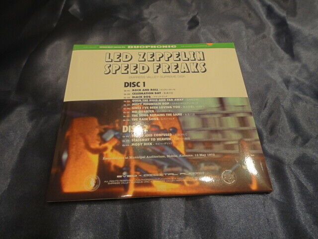 Led Zeppelin Speed Freaks 1973 CD 2 Discs 12 Tracks Hard Rock Empress Valley