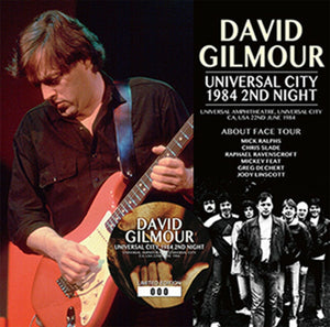David Gilmour Universal City USA 1984 2nd Night CD 2 Discs Set Music