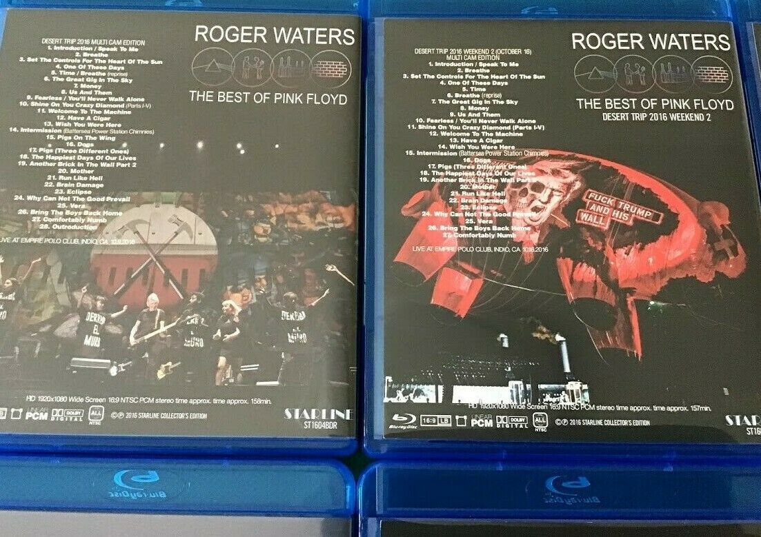 PINK FLOYD ROGER WATERS Blu-ray 8 Titles 9 Discs Set DESERT TRIP US+THEM