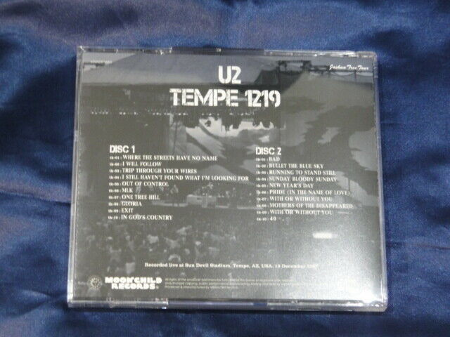 U2 Tempe 1219 Joshua Tree Tour 1987 2CD Moonchild Records