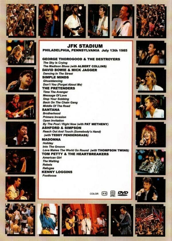 Various Artists Live AID JFK Stadium Philadelphia 1985 DVD 4 Discs Set Music F/S