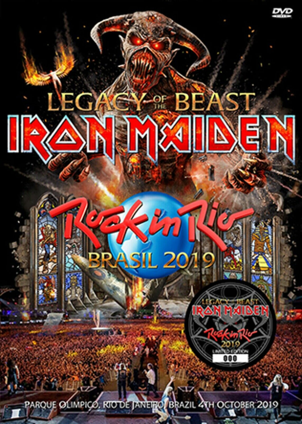 Iron Maiden Rock In Rio Brasil 2019 4th October DVD 1 Disc Music  F/S