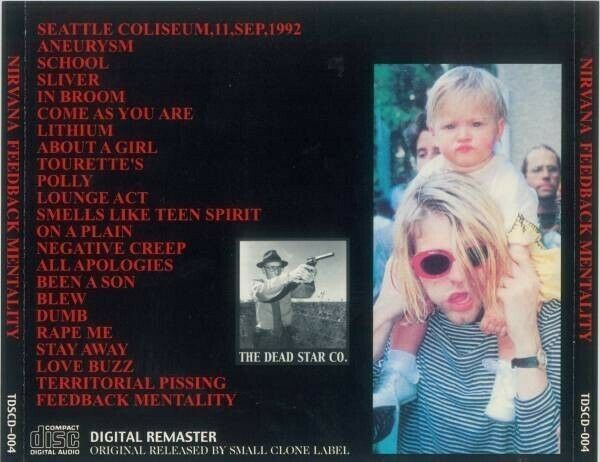 Nirvana Feedback Mentality 1992 Seattle Coliseum 1CD 21 Tracks