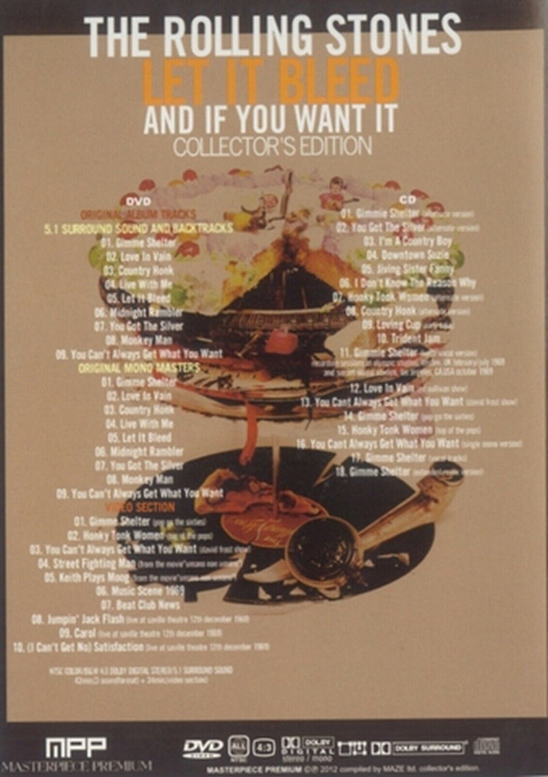 The Rolling Stones Let It Bleed And If You Want It 1CD 1DVD Set