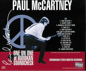 Paul McCartney One On One Budokan Japan April 25th 2017 Sound Check CD F/S