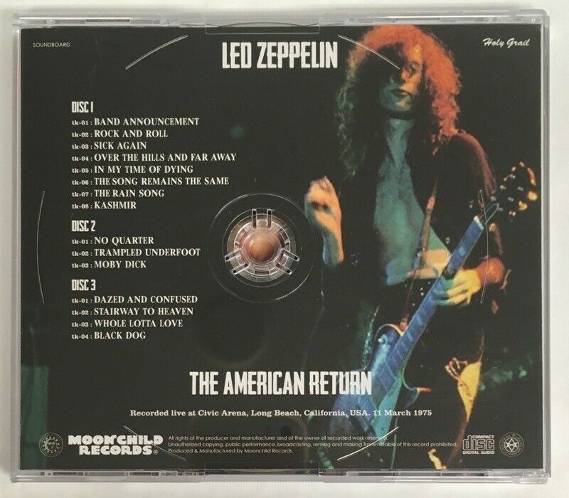 Led Zeppelin The American Return 1975 3CD Soundboard