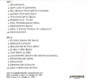 Bob Dylan Washington DC 1994 Oct 30 & 31 CD 2 Discs 20 Tracks Music Rock F/S