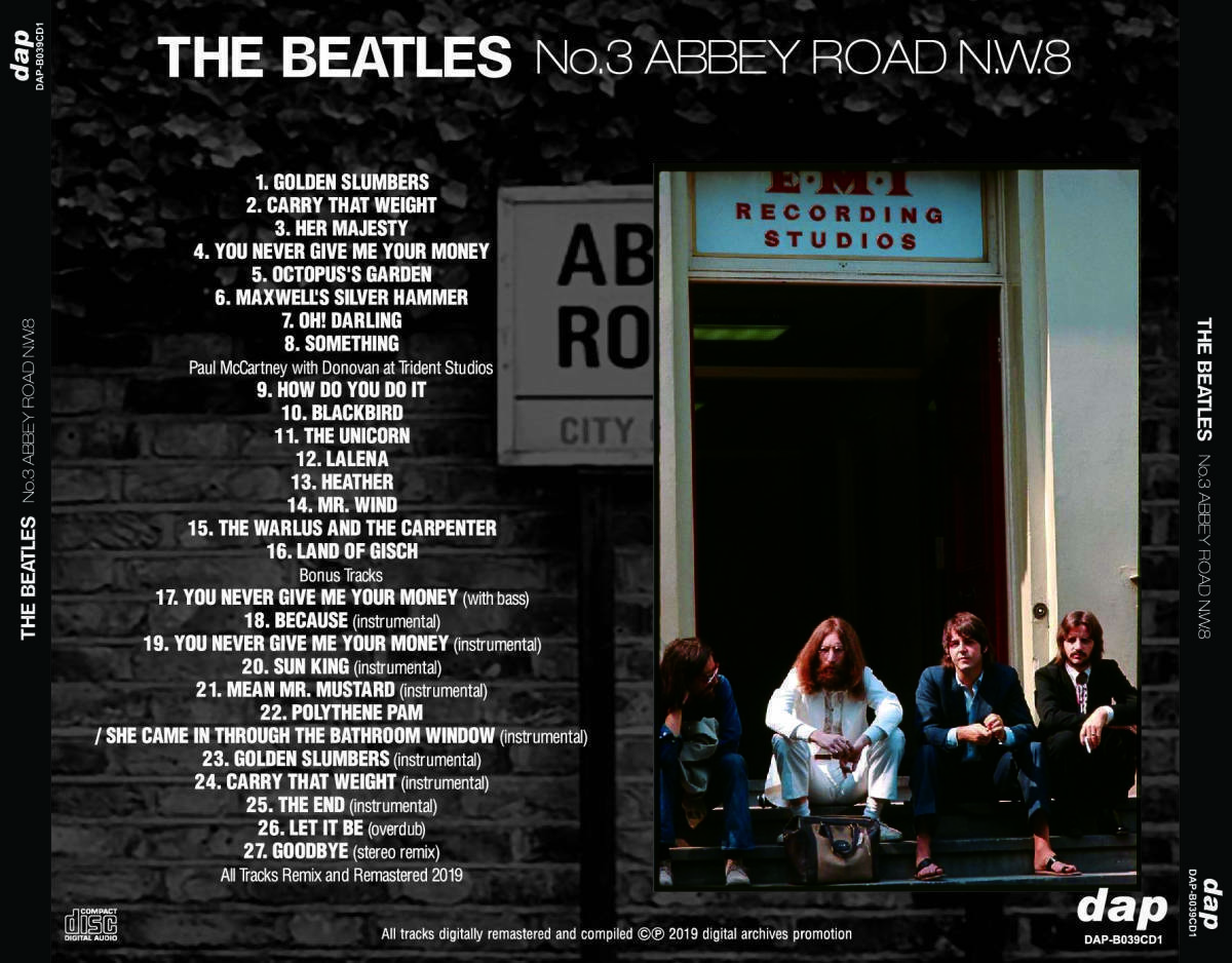 The Beatles No. 3 Abbey Road NW8 Stereo Remaster 2019 CD 1 Disc Music F/S